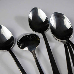 6 Pieces Stainless Steel Baby Spoons Set (Plain)