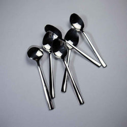 6 Pieces Stainless Steel Tea Spoons Set (Plain) - Skcookware