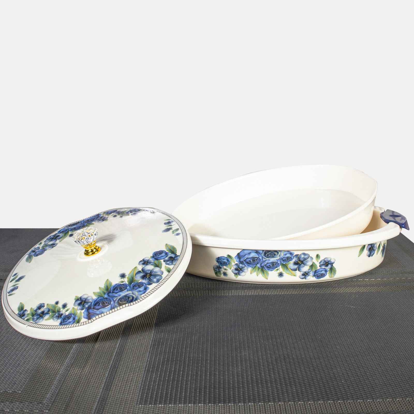 74 Pieces Double Glaze Melamine Glorious Dinnerware Set [8 Person Serving]