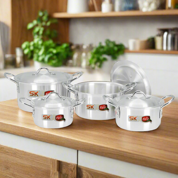 08 Pieces Aluminum Jumbo Casserole Set - 33 to 40 cm