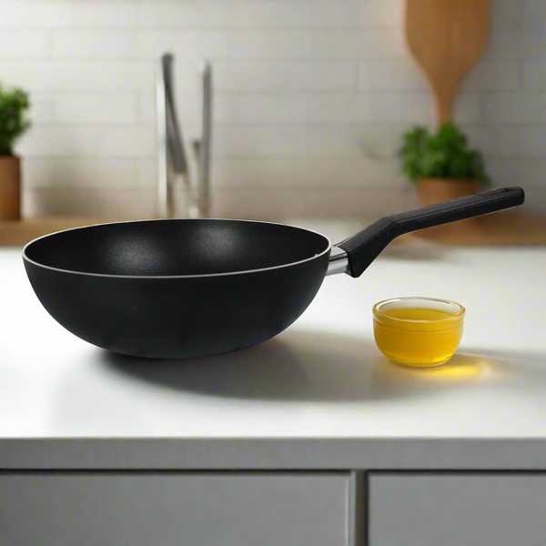 Non Stick Deep Fry Pan without Lid - Black