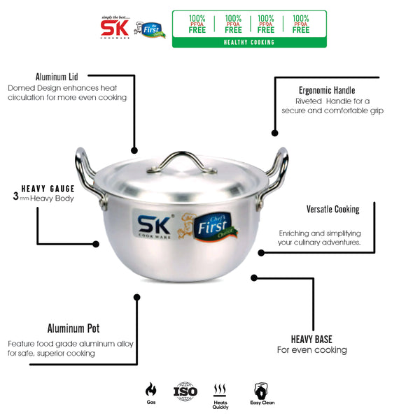 Aluminum Heavy Gauged Metal Finish Casserole Tempo - skcookware