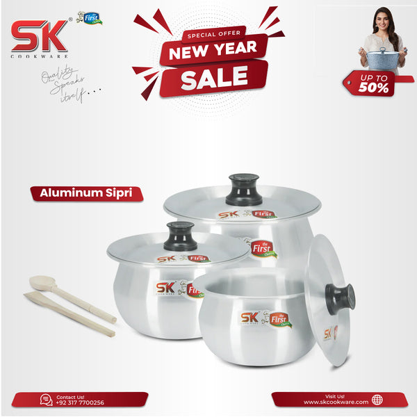 8 Pieces Aluminum Sipri /Casserole Heavy Summer Set 19-23