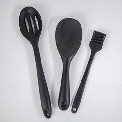 Set of 3 Silicon Spatula and Soup Spoon - S21