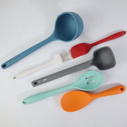 Set of 6 Silicon Spatula and Soup Spoon - Reno6