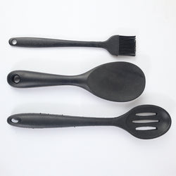 Set of 3 Silicon Spatula and Soup Spoon - S21