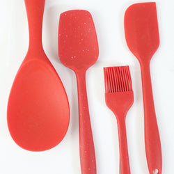 Set of 4 Silicon Spatula and Soup Spoon - i16