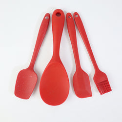 Set of 4 Silicon Spatula and Soup Spoon - i16