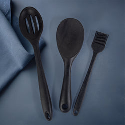 Set of 3 Silicon Spatula and Soup Spoon - S21