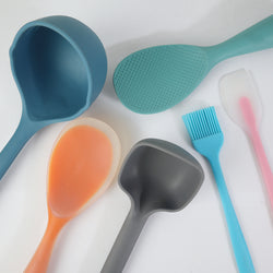 Set of 6 Silicon Spatula and Soup Spoon - Note6