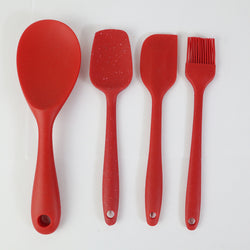 Set of 4 Silicon Spatula and Soup Spoon - i16