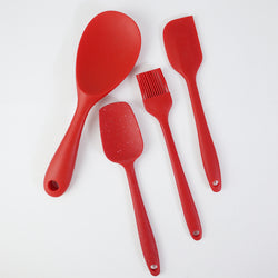 Set of 4 Silicon Spatula and Soup Spoon - i16