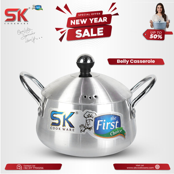 26cm Export Leftover Metal Finish Belly Style Casserole