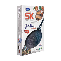 Non Stick Marble Coated Signature Grill Pan - Gray