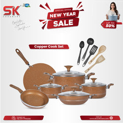 16 Pieces Marble Coating Copper Cook Gift Pack Set