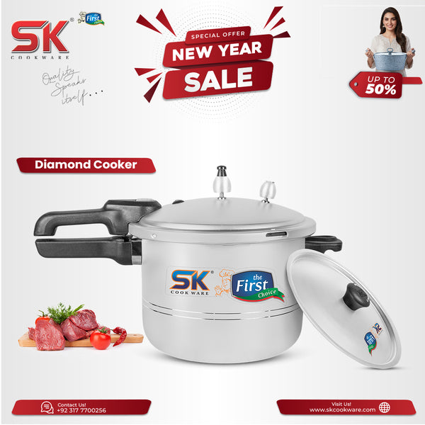Diamond Pressure Cooker with Anodized Lid