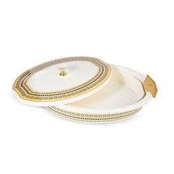 74 Pieces Double Glaze Melamine Glorious Dinnerware Set [8 Person Serving]