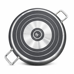 Double Handle Black Non Stick Marble/Granite Coated Hot Plate