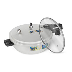 Emerald 2-in-1 Anodized Wok Pressure Cooker Free Glass Lid Main Image - Sk Cookware