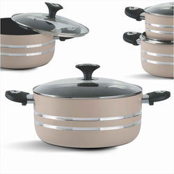 17 Pieces Non-Stick Fabulous Gift Pack Set - Cream - Skcookware