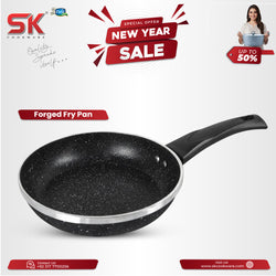 Non Stick Marble Coated Forged Frypan Black