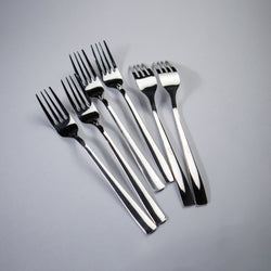 6 Pieces Stainless Steel Table Forks Set - 14 Gauged (Plain)