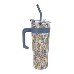 Insulated Stainless Steel Tumbler with Handle & Straw  B15 - Sk cookware