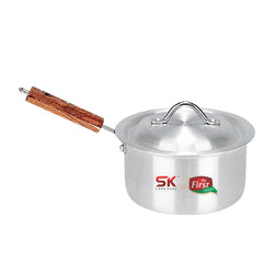 Leftover Heavy Gauged Aluminum Metal Finish Sauce Pan - Sk Cookware
