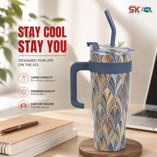 Main Thumbnail  Insulated Stainless Steel Tumbler with Handle & Straw  B15 - Sk Cookware