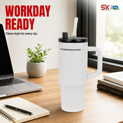 Main Thumbnail Top View Insulated Stainless Steel Tumbler with Handle & Straw B18 Sk Cookware
