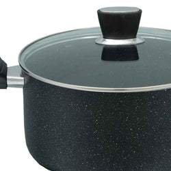 Non Stick Marble Coated Casserole - Black - Skcookware