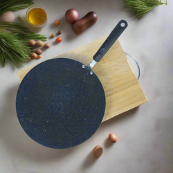 Marble Coated Tawa/Griddle/Paratha Pan - Black