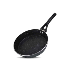 24cm Black Non Stick Marble Coated Signature Frypan with Glass Lid