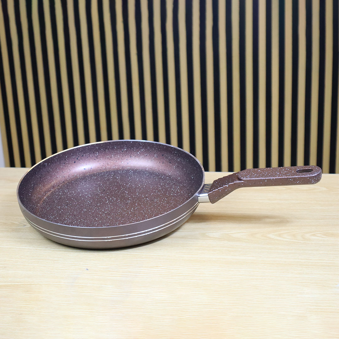 Non Stick Marble Coated Royal Frying Pan - Chocolate