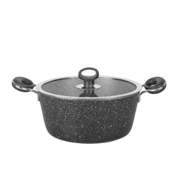 Non Stick Marble Coated Signature Casserole (Daigchi/Baigona) - Black - Skcookware
