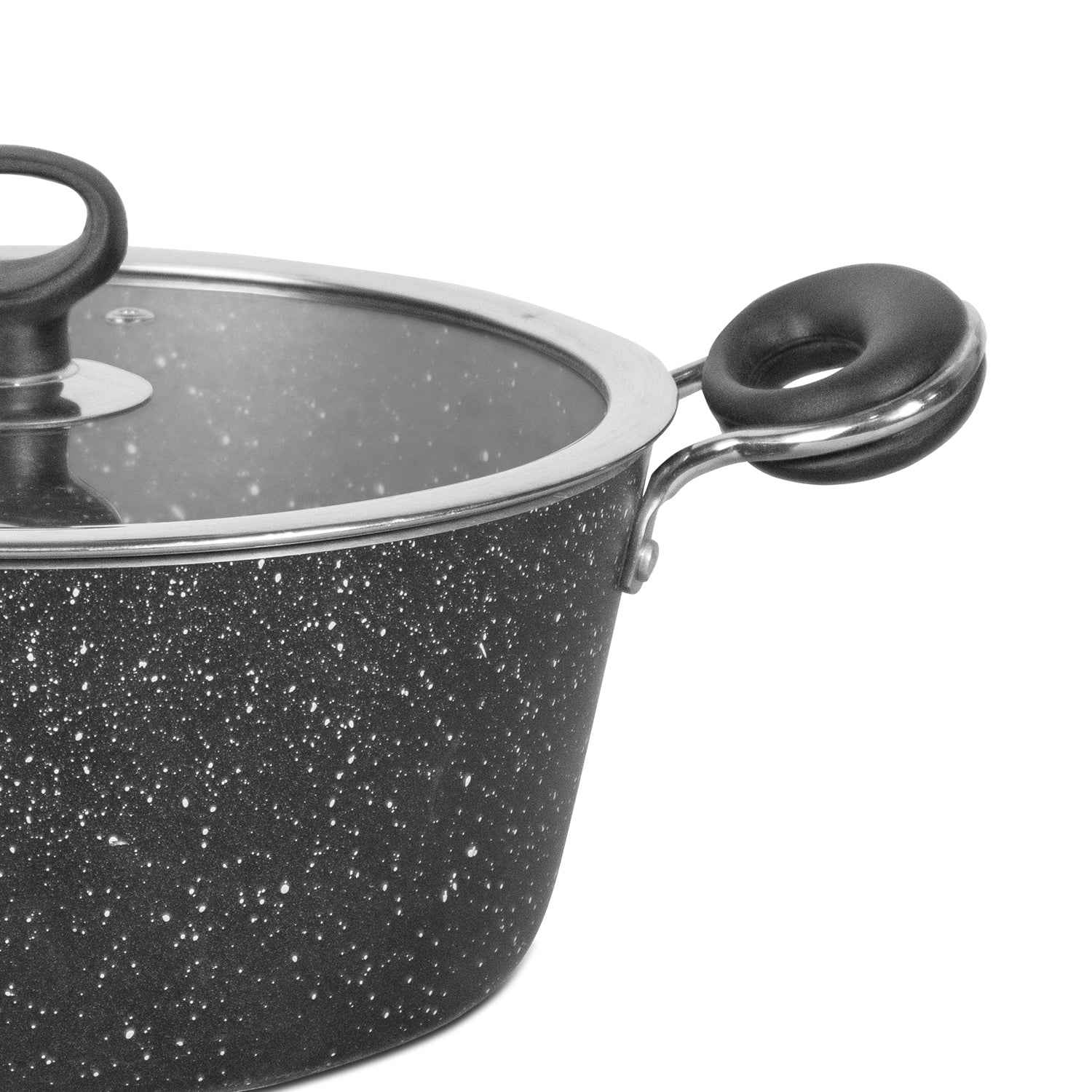 Non Stick Marble Coated Signature Casserole (Daigchi/Baigona) - Black - Skcookware