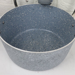 Non Stick Marble Coated Signature Casserole (Daigchi/Baigona) with Glass Lid - Grey