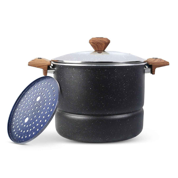Heavy Gauged Nonstick Steamer - Black