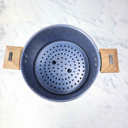 Heavy Gauged Nonstick Steamer - Black - Skcookware