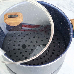 Heavy Gauged Nonstick Steamer - Black - Skcookware