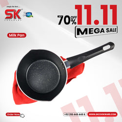 Marble Coated Milk Pan - Black