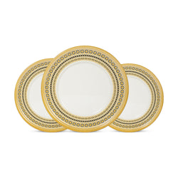 74 Pieces Double Glaze Melamine Glorious Dinnerware Set [8 Person Serving]