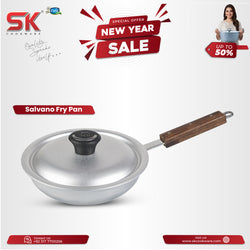 Aluminum Anodized Fry Pan with Lid - Salvano