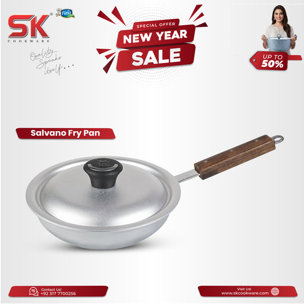 Aluminum Anodized Fry Pan with Lid - Salvano