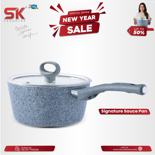 18cm Non Stick Marble Coated Signature Sauce Pan