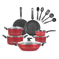 17 Pieces Non-Stick Marble Coat Elite Gift Pack Set