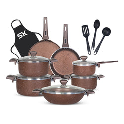 16 Pieces Non Stick Daffodil Gift Pack Set Gray Brown