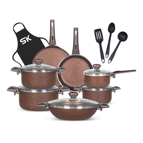 16 Pieces Non Stick Daffodil Gift Pack Set Gray Brown