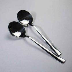 Set of 2 -  Stainless Steel Plain Curry Spoons - Skcookware