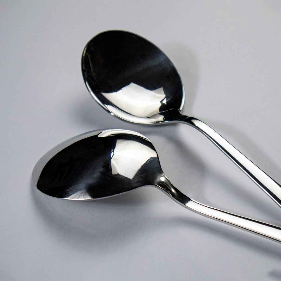 Set of 2 -  Stainless Steel Plain Curry Spoons - Skcookware